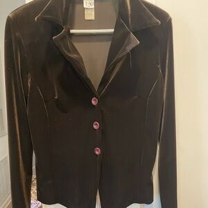 Women's Brown Velvet Jacket